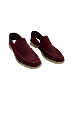 Moccasin "King" suede calf leather black