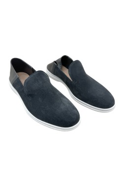 Moccasin "Palm" suede calf leather grey