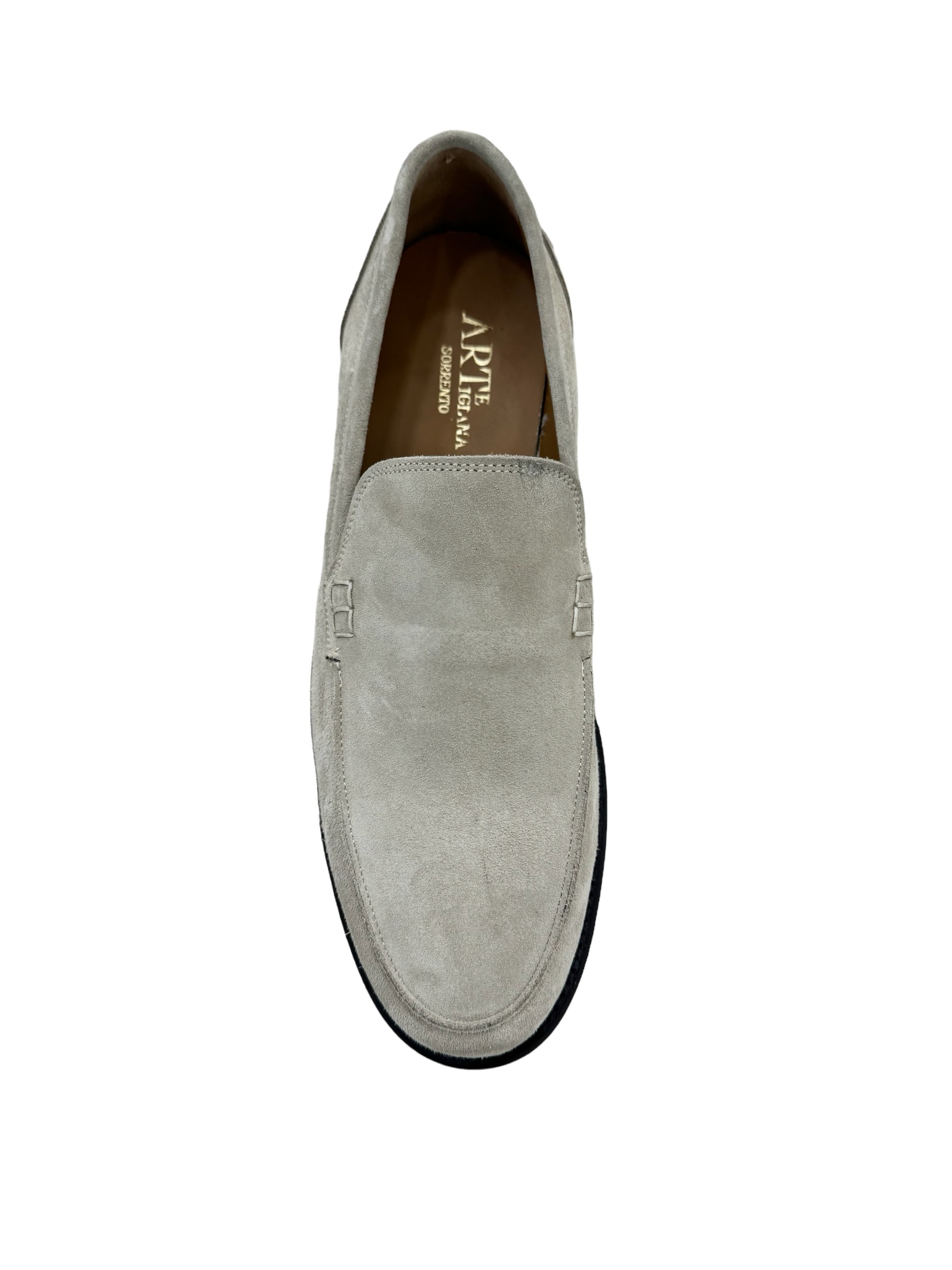 Beige Suede College Plain Mocassin Penny Loafers Men  display picture 2