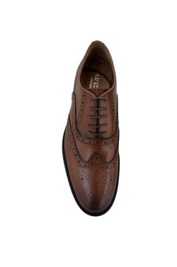 Classic leather brown shoes inglese model witht buckles