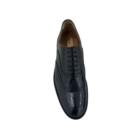 Classic black college shoes inglese model witht laces Arte Artigiana  Sorrento