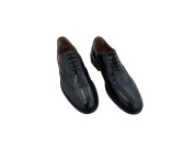 Scarpa liscia modello derby con lacci color nero