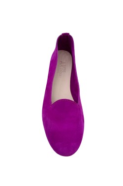 Pantofolina donna scamosciata viola