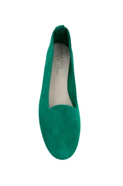 Pantofolina donna scamosciata verde