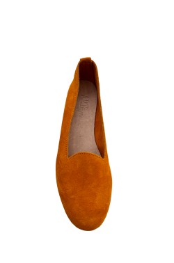 Pantofolina donna scamosciata arancio