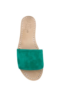 green Slipper Model Sandal