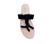 Black  "Sara" Sandal with plaited braid and strip