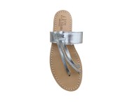 Sandali Italia color argento con treccia