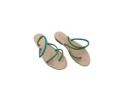 Sandali Italia color argento con treccia