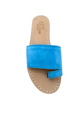 Sandalo modello pantofola infradito color turchese