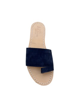 Sandalo modello pantofola infradito color blu