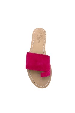 Sandalo modello pantofola infradito color fucsia