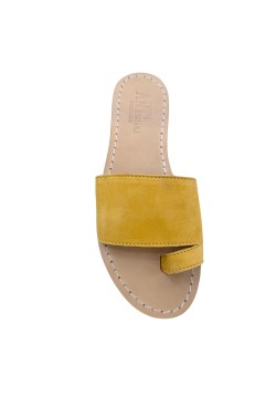 Sandalo modello pantofola infradito color giallo