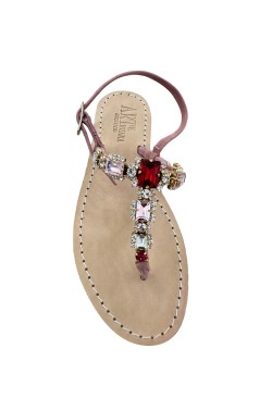 antique pink  Coloured Jewel Sandal "eva"