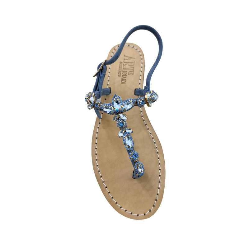 Jeans Coloured Jewel Sandal "Patty"