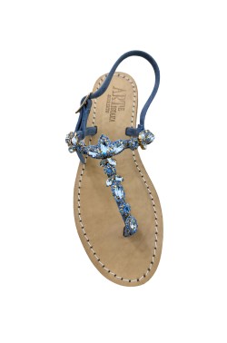 Jeans Coloured Jewel Sandal "Patty"