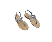 Jeans Coloured Jewel Sandal "Patty"