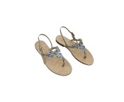 jeans Coloured Jewel Sandal “Valentina”