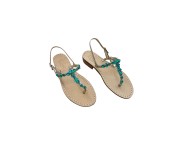 Sandali gioiello Loredana color platino con pietre color nero fumo