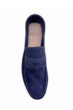 Moccasin "King" suede calf leather chocolate