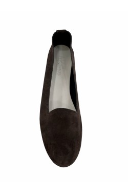 Pantofolina donna scamosciata cioccolato