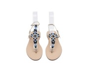 Sandali con cavigliera Venere color platino