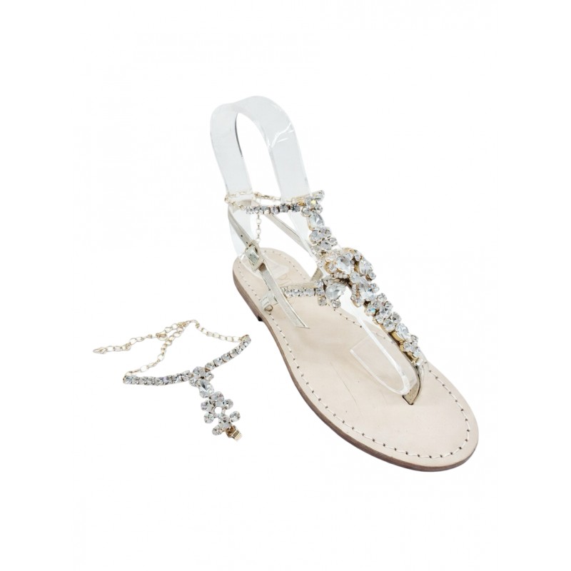 Sandali con cavigliera Elena color jeans