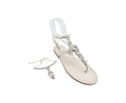 Jeans  Coloured "Elena" Sandal with Ankle Bandage