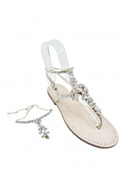 Jeans  Coloured "Elena" Sandal with Ankle Bandage