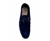Moccasin "mare laci" suede calf leather blu