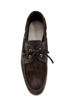 Moccasin "mare laci" suede calf leather cioccolato 