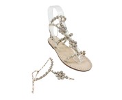 Jeans  Coloured "Gaia" Sandal with Ankle Bandage