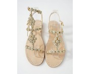 Jeans  Coloured "Gaia" Sandal with Ankle Bandage