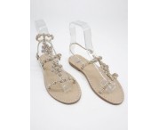 Jeans  Coloured "Gaia" Sandal with Ankle Bandage