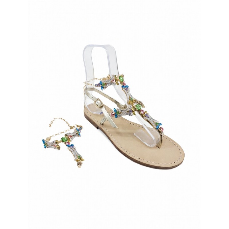 Sandali con cavigliera Noemi color multicolore