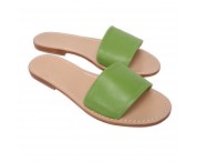Pantofola a fascia unica color verde