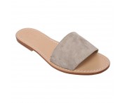 Pantofola scamosciata color beige