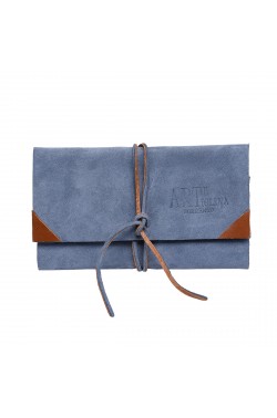 Jeans Coloured Calf Leather Wallet