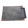 Grey suede natural calf leather tablet case for men