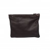 Chocolate Brown natural calf leather hold everything case for men