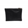 Black natural calf leather hold everything case for men