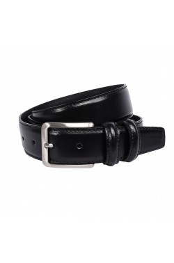 Black Natural Calf Leather Belt