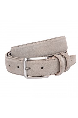 Beige Suede Natural Calf Leather Belt