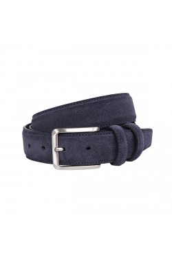 Blue Suede Natural Calf Leather Belt