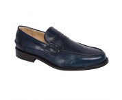 Scarpe college a fascetta color blu