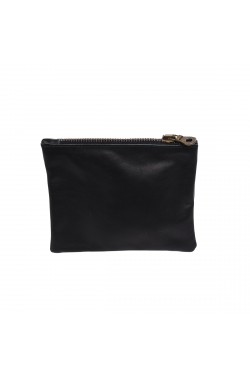 Black Natural Calf Leather Hold Everything Case