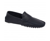 Mocassino con fascetta color blu