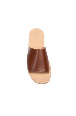 Leather Brown Sandal with strip for men