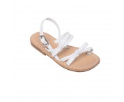 Sandali Francesca colo bianco con fascia intrecciata