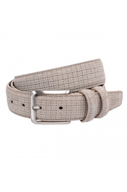 Beige Suede Grease Natural Leather Belt for children